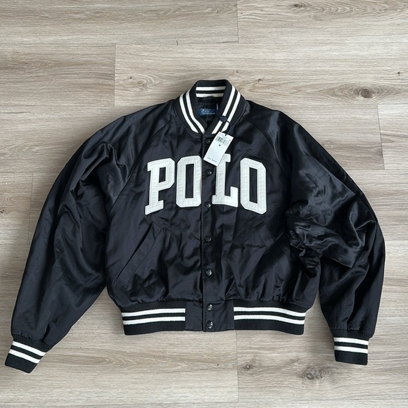 Polo Ralph Lauren Satin Bomber Jacket women’s medium - Picture 7 of 9